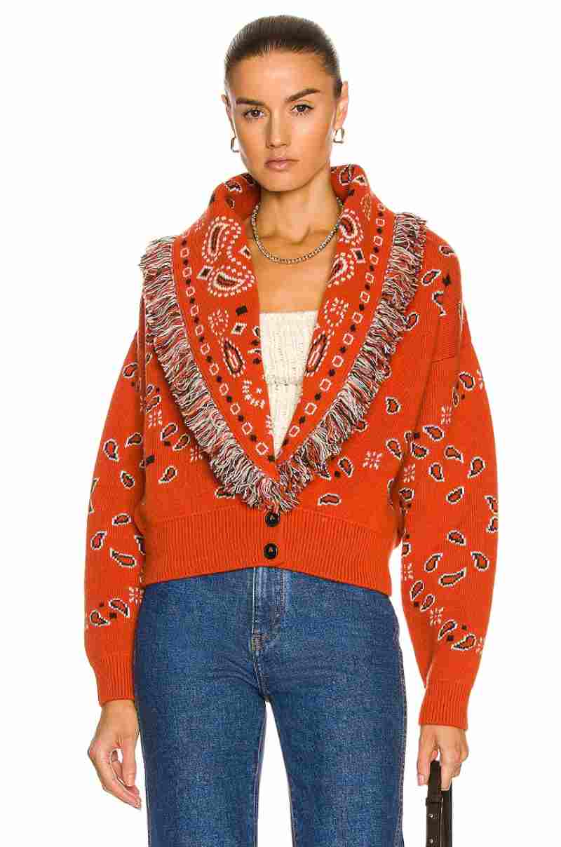 ALANUI – Bandana Jacquard Bomber Cardigan