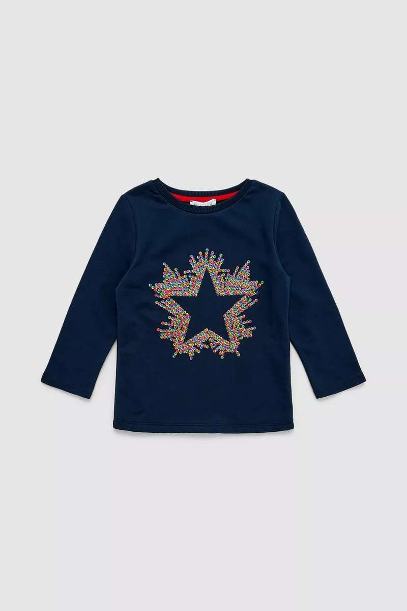 Toddler Girl Sparkle Star Tee
